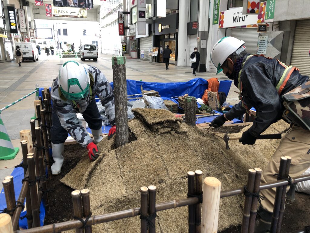 下通りにて箱庭作成（香川県「瀬戸内の田園と多島美」）