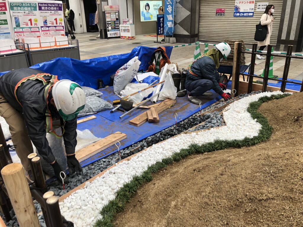 下通りにて箱庭作成（香川県「瀬戸内の田園と多島美」）