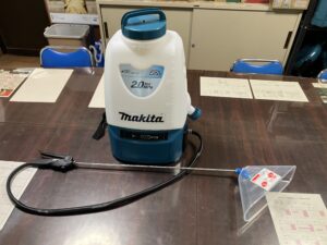 背負い式電動噴霧器を導入しました